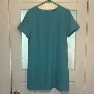 Felicity & Coco Women’s Teal Green Short Sleeve Shift Dress Size Large